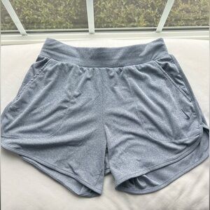 Nike Shorts Small Dri Fit Athletic Elastic Waist Gray/blue Running Women’s Sz S